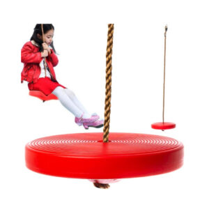 Кръгла пластмасова градинска детска люлка с въже