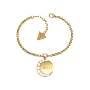 Guess JUBB01198JWYGL дамска гривна в жълто злато с камъчета