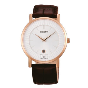 Orient FGW0100CW0 унисекс кварцов часовник в розово злато и дата 38мм