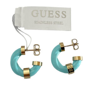 Guess UBE70006 дамски тюркоазени обеци в жълто