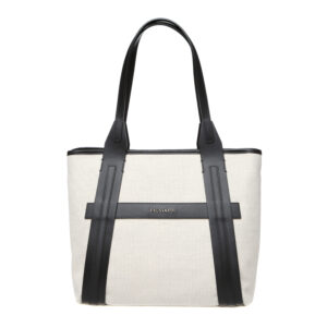 Trussardi дамска чанта от плат в комбинация с кожа