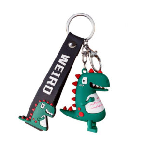 Adorable ключодържател с висулка зелен динозавър