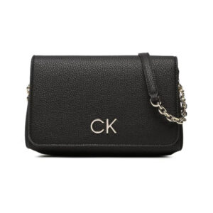 Calvin Klein K60K610455 дамска черна кожена чанта за през рамо