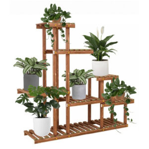 Дървена поставка за саксии/цветя за балкона или градината