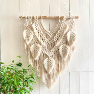 Макраме плетена висяща декорация за стена 50 х 66 см