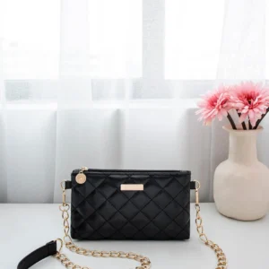 Малка дамска черна елегантна чанта