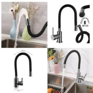 Смесител за кухня с гъвкав огъващ се чучур и водоспестяващ аератор