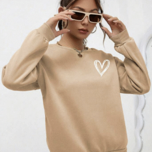 SHEIN дамска блуза в кафяво с дълъг ръкав