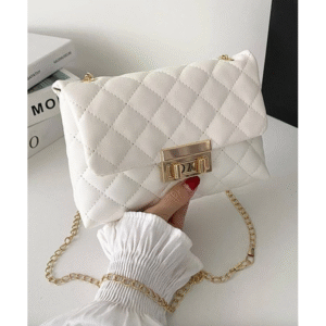 SHEIN малка дамска чанта от еко кожа в бял цвят