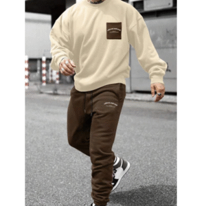 SHEIN мъжки спортен комплект, долнище и блуза в два цвята