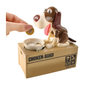 Касичка с куче което яде монети